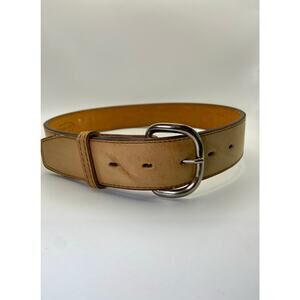 Vintage Nocona Western Belt - Genuine Leather- Brown 28”- Snap On Buckle NEW